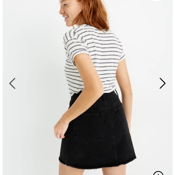 Madewell Rigid Denim A-line Mini Skirt Lunar Wash - Picture 3 of 16